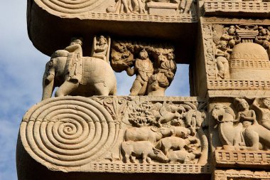 Sanchi'de Taş Panel Detayı