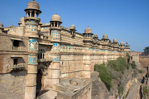 Außenmauer der Festung Gwalior — Stockfoto