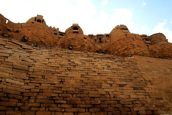 Parede de pedra de Jaisalmer Fort — Fotografia de Stock