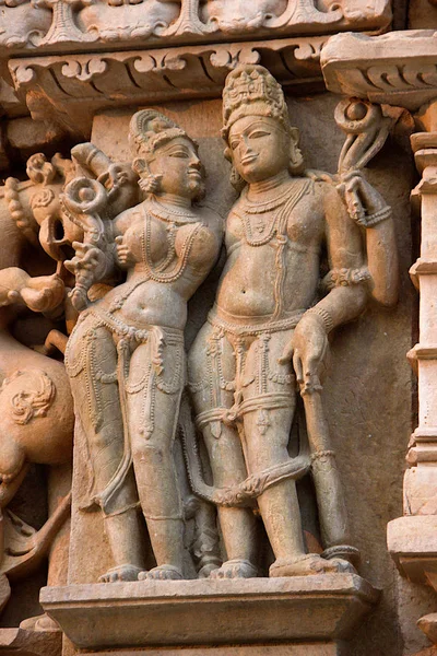 Szobor a Jain Temple, Khajuraho Stock Fotó