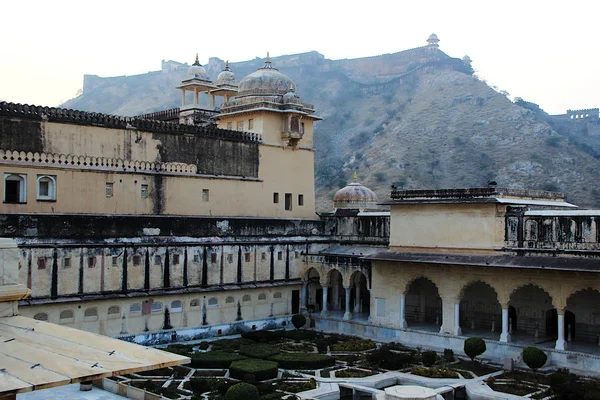 Terrassengarten am Amperpalast, Jaipur — Stockfoto