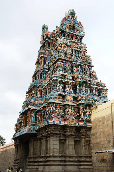 Turm des Meenakshi-Tempels, madurai — Stockfoto