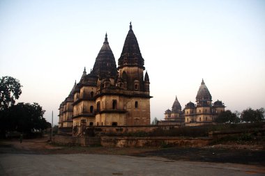 Sabahın erken saatlerinde Orchha 'daki Chaturbhuj Tapınağı' nın sıkıcı ışığı, Madha Pradesh, Hindistan, Asya