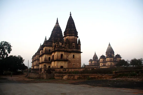 Άποψη Του Ναού Chaturbhuj Στην Orchha Νωρίς Πρωί Θαμπό Φως — Φωτογραφία Αρχείου