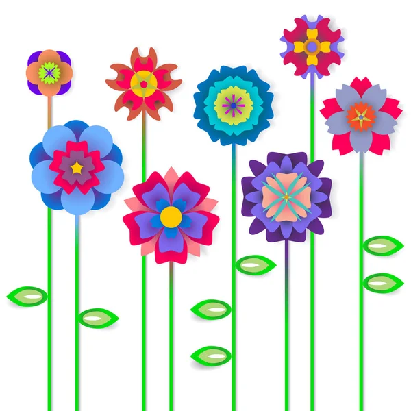 Hely Egy Szöveg Tavaszi Virágok Háttér — Stock Vector