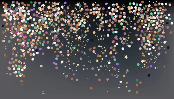 Confetti New Year Celebration Vector Background Banner — Stock Vector