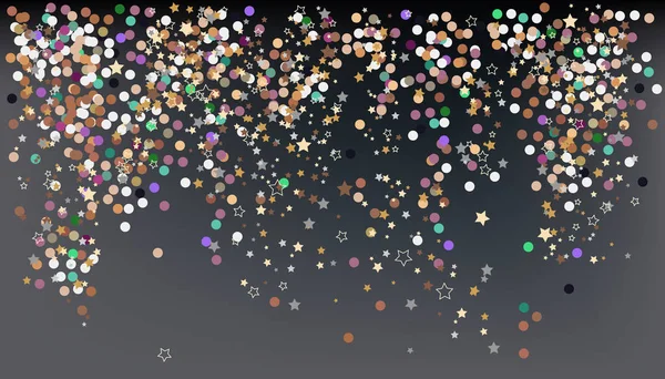 Confetti New Year Celebration Vector Achtergrond Banner — Stockvector