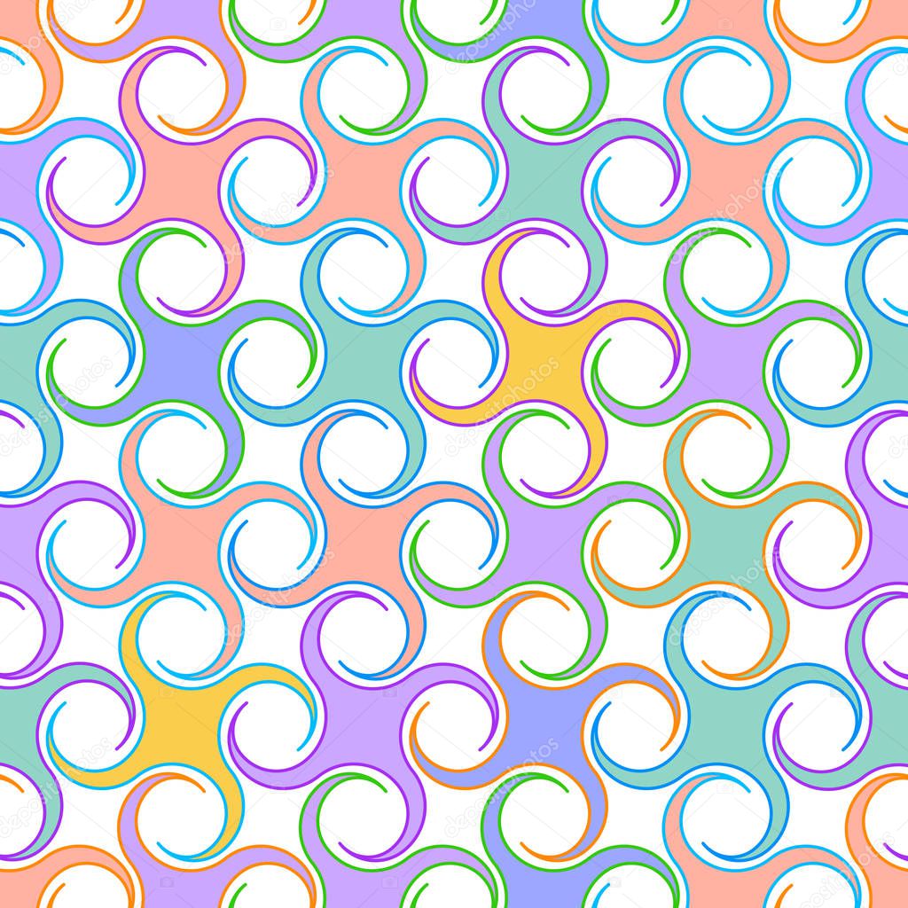 Retro repetitive wallpaper - Vintage vector pattern - colorful