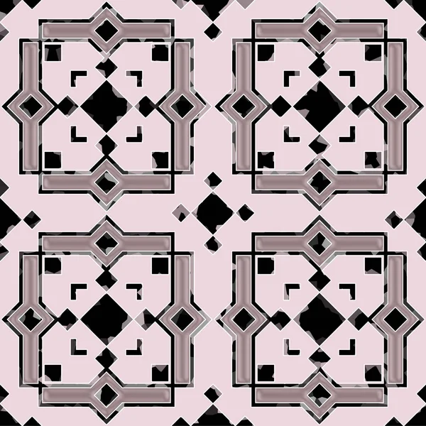 Keramische tegels met naadloos patroon in de Marokkaanse stijl. Illus — Stockfoto
