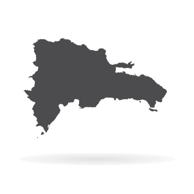 Vektör harita Dominika. İllüstrasyon izole vektör. Beyaz arka plan üzerine siyah. EPS 10 illüstrasyon.