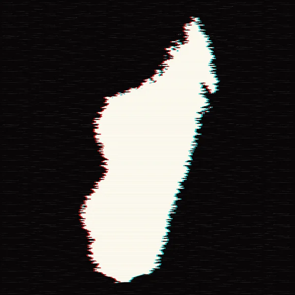 Carte Vectorielle Madagascar Illustration Vectorielle Isolée Noir Sur Fond Blanc — Image vectorielle