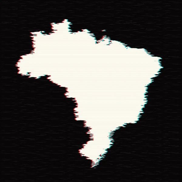 Mapa Vectorial Brasil Ilustración Vectorial Aislada Negro Sobre Fondo Blanco — Archivo Imágenes Vectoriales