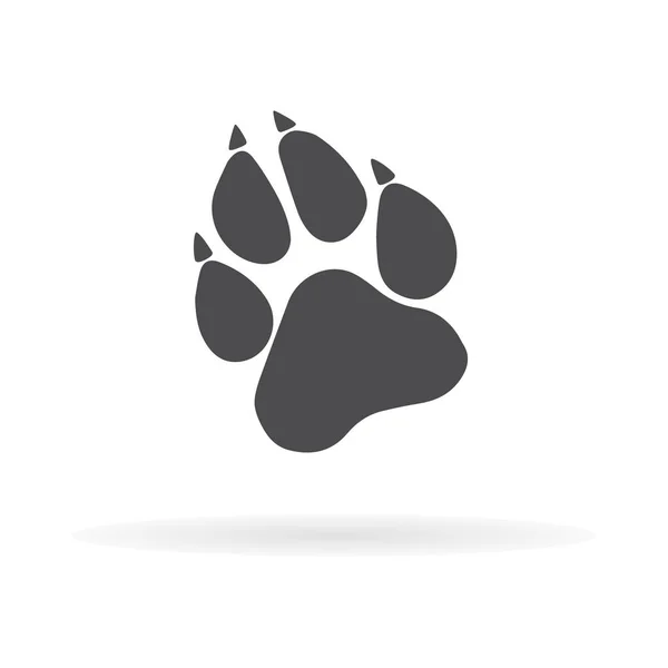 Paw Prints Logo Vector Illustration Isolated Vector Illustration Black White — Stock Vector