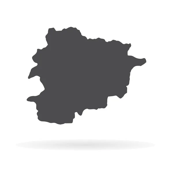 Vektor Karta Andorra Isolerade Vektor Illustration Svart Vit Bakgrund Eps — Stock vektor