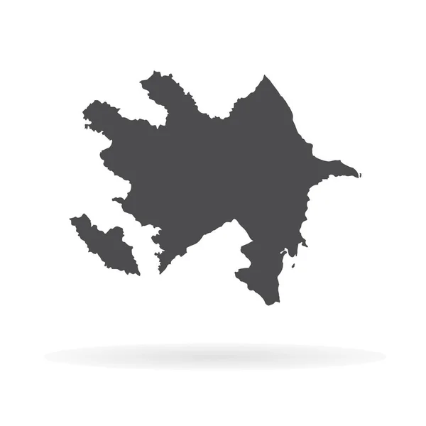 Vektor Karta Azerbajdzjan Isolerade Vektor Illustration Svart Vit Bakgrund Eps — Stock vektor