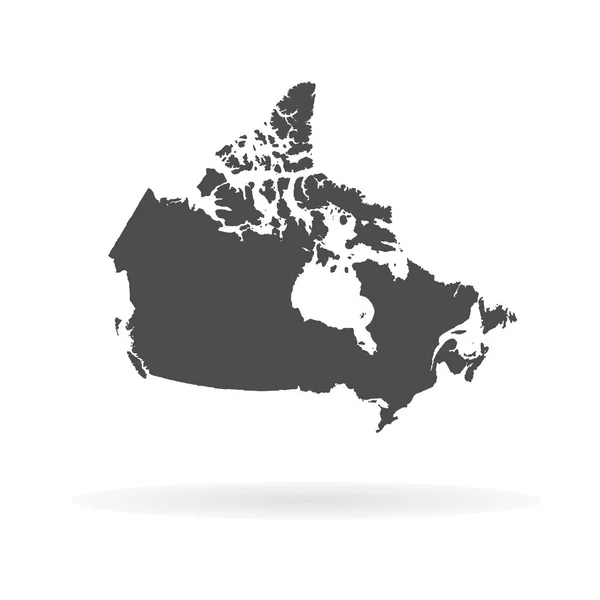 Vektoros Térkép Kanada Elszigetelt Vektoros Illusztráció Fekete Fehér Alapon Eps — Stock Vector