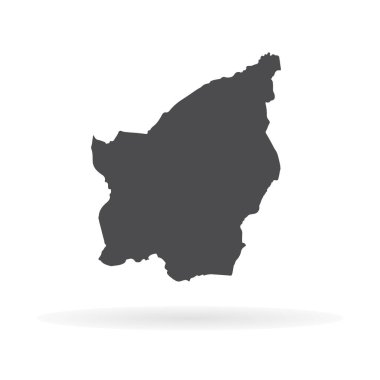 Vektör harita San marino. İllüstrasyon izole vektör. Beyaz arka plan üzerine siyah. EPS 10 illüstrasyon.