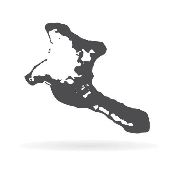 Carte Vectorielle Kiribati Illustration Vectorielle Isolée Noir Sur Fond Blanc — Image vectorielle