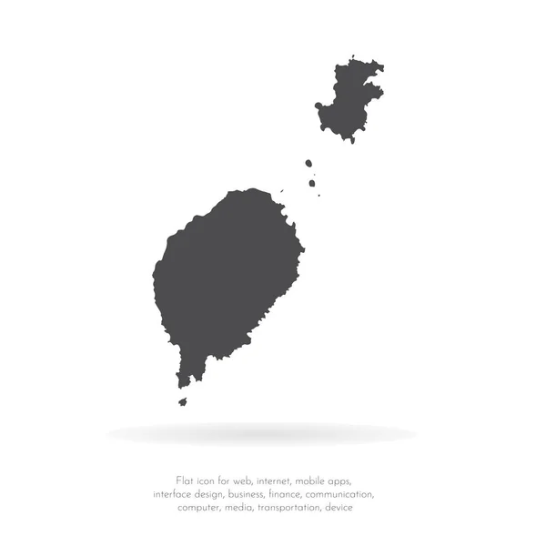 Vektorkarte Sao Tome Und Principe Isolierte Vektorillustration Schwarz Auf Weißem — Stockvektor