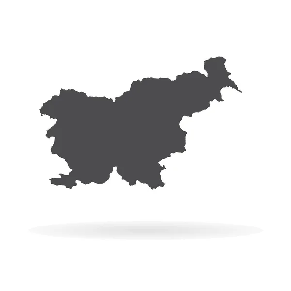 Vektor Karta Slovenien Isolerade Vektor Illustration Svart Vit Bakgrund Eps — Stock vektor