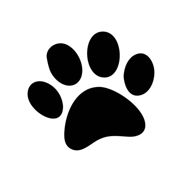 Paw Prints Logotyp Vektorillustration Isolerade Vektor Illustration Svart Vit Bakgrund — Stock vektor