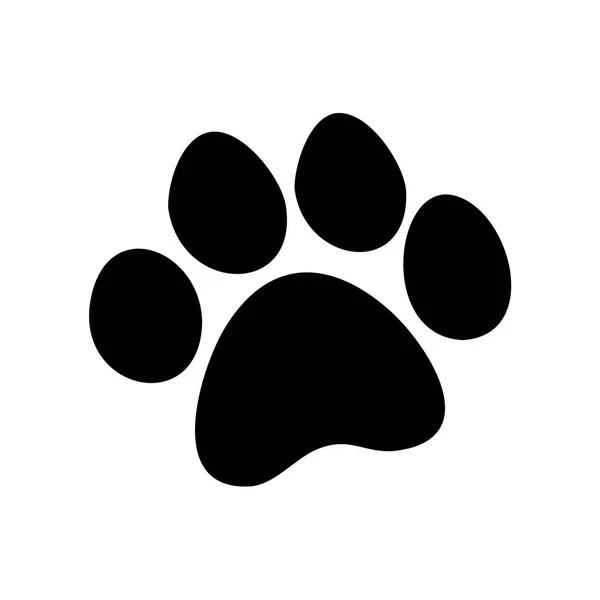 Paw Prints Logo Vector Illustration Isolated Vector Illustration Black White — Stock Vector