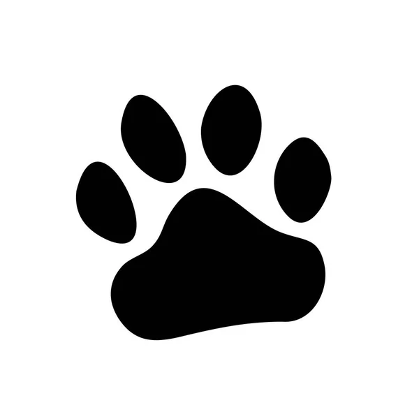 Paw Prints Logotyp Vektorillustration Isolerade Vektor Illustration Svart Vit Bakgrund — Stock vektor