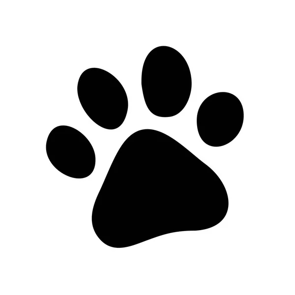 Paw Prints Logo Vector Illustration Isolated Vector Illustration Black White — Stock Vector