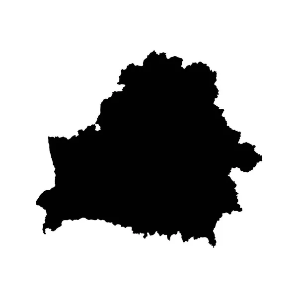 Carte Vectorielle Belarus Illustration Vectorielle Isolée Noir Sur Fond Blanc — Image vectorielle