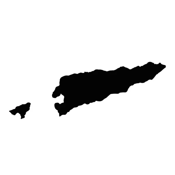 Векторная Карта Восточный Тимор Изолированная Векторная Иллюстрация Черный Белом Фоне — стоковый вектор