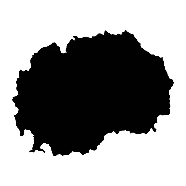 Vektorkarte Mazedonien Isolierte Vektorillustration Schwarz Auf Weißem Hintergrund Folge Abbildung — Stockvektor