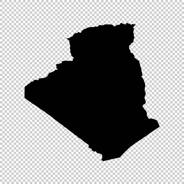Вектор Карті Алжир Ізольована Векторні Ілюстрації Чорний Білому Тлі Eps — стоковий вектор