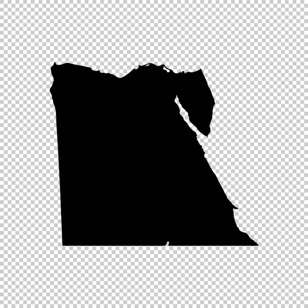 Carte Vectorielle Égypte Illustration Vectorielle Isolée Noir Sur Fond Blanc — Image vectorielle