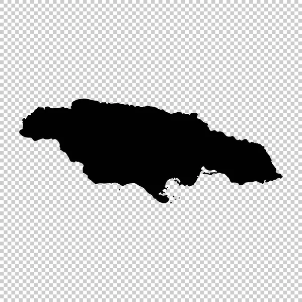 矢量地图牙买加 孤立的矢量插图 黑色的白色背景 Eps — 图库矢量图片