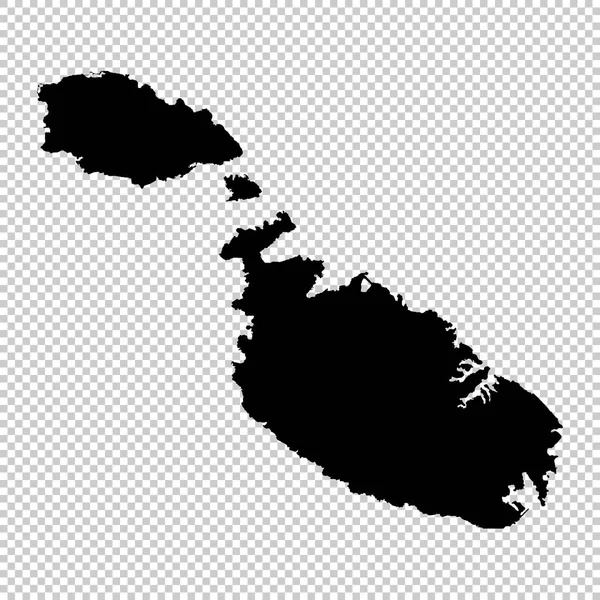 Vector Χάρτη Μάλτα Απομονωμένη Διανυσματικά Εικονογράφηση Μαύρο Άσπρο Φόντο Εικονογράφηση — Διανυσματικό Αρχείο