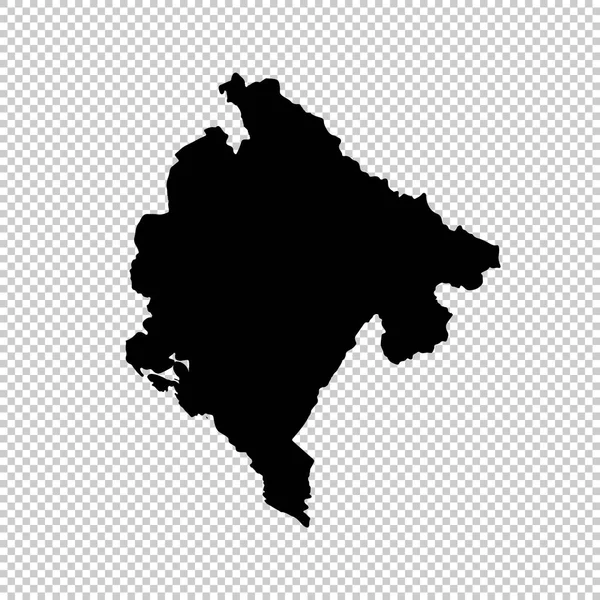 Vektorová Mapa Černé Hory Izolované Vektorové Ilustrace Černá Bílém Pozadí — Stockový vektor