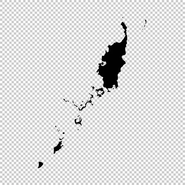 ベクトル マップ パラオ 分離ベクトル図です 白背景に黒 Eps — ストックベクタ