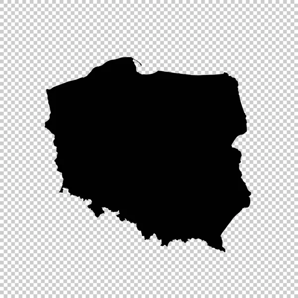 Vector Χάρτη Πολωνίας Απομονωμένη Διανυσματικά Εικονογράφηση Μαύρο Άσπρο Φόντο Εικονογράφηση — Διανυσματικό Αρχείο