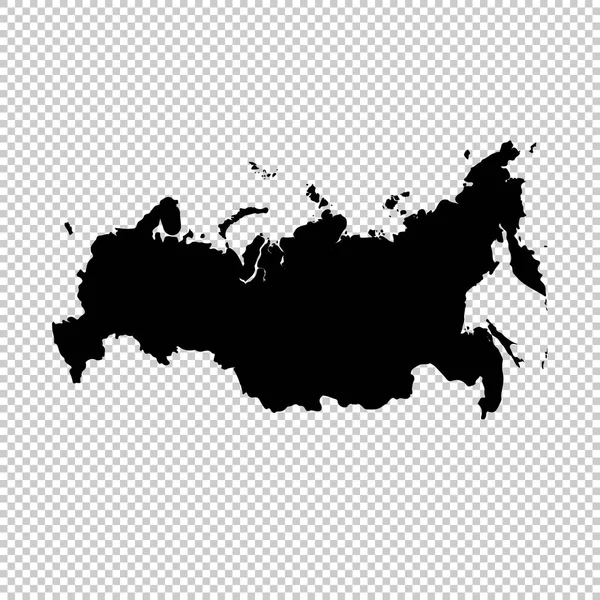 Mapa Vectorial Rusia Ilustración Vectorial Aislada Negro Sobre Fondo Blanco — Archivo Imágenes Vectoriales