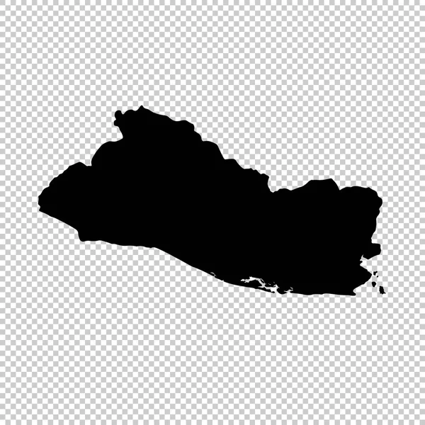 Вектор Карта Сальвадор Ізольована Векторні Ілюстрації Чорний Білому Тлі Eps — стоковий вектор