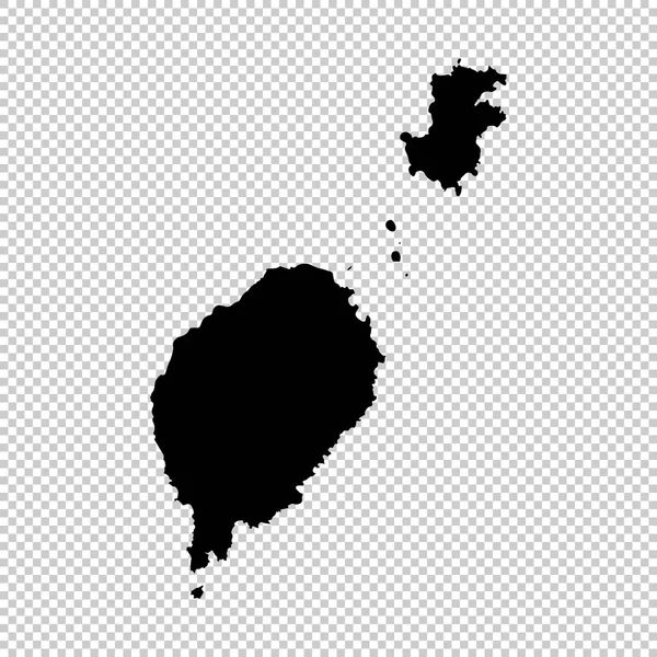 Vector Map Sao Tome Principe Isolated Vector Illustration Black White — Stock Vector