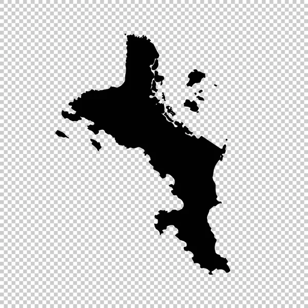 ベクトル地図セーシェル 分離ベクトル図です 白背景に黒 Eps — ストックベクタ