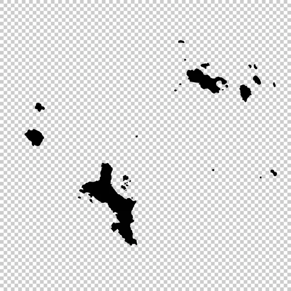 矢量地图塞舌尔和维多利亚 孤立的矢量插图 黑色的白色背景 Eps — 图库矢量图片
