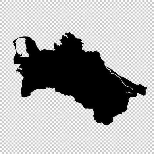 Вектор Карта Туркменістану Ізольована Векторні Ілюстрації Чорний Білому Тлі Eps — стоковий вектор