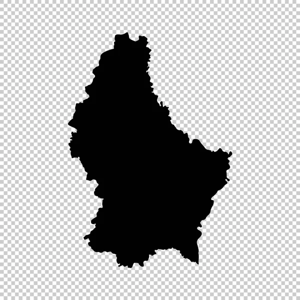 Векторная Карта Люксембург Изолированная Векторная Иллюстрация Черный Белом Фоне Эпс — стоковый вектор