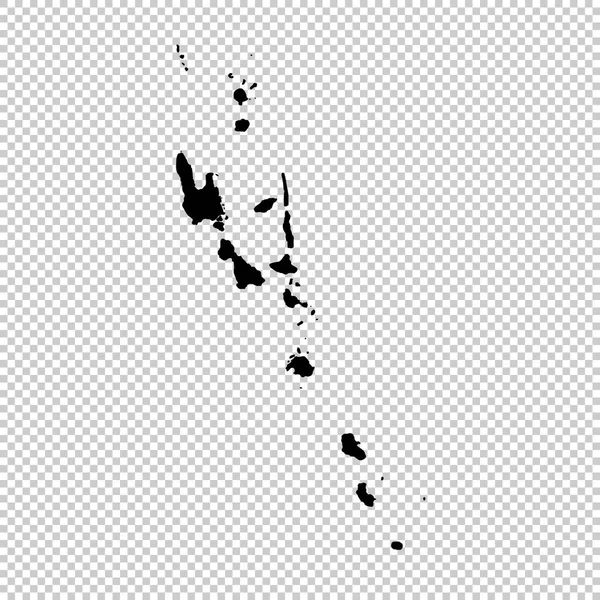 矢量地图瓦努阿图 孤立的矢量插图 黑色的白色背景 Eps — 图库矢量图片