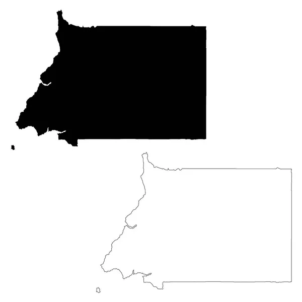 ベクトル地図赤道ギニア 分離ベクトル図です 白背景に黒 Eps — ストックベクタ