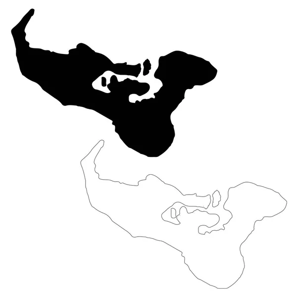 Mapa Vectorial Tonga Ilustración Vectorial Aislada Negro Sobre Fondo Blanco — Archivo Imágenes Vectoriales