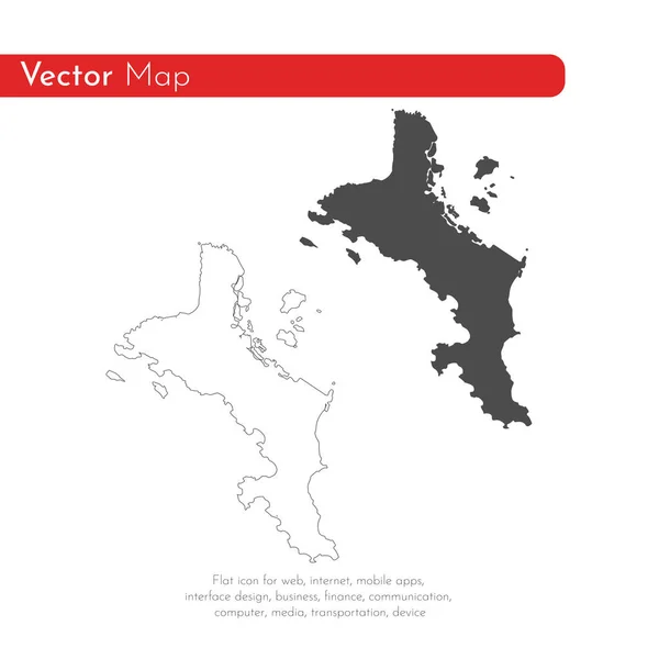 Mapa Vetorial Das Seychelles Ilustração Vetorial Isolada Preto Sobre Fundo — Fotografia de Stock