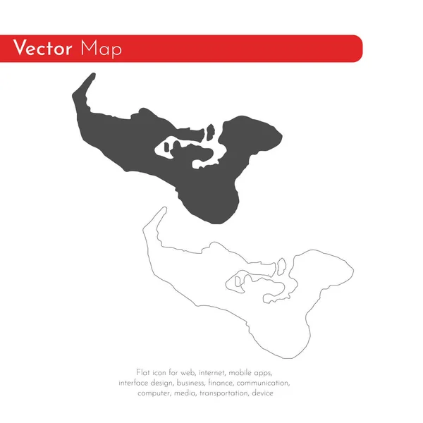 Mapa Vetorial Tonga Ilustração Vetorial Isolada Preto Sobre Fundo Branco — Fotografia de Stock